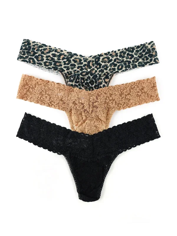 3 Pack Low Rise Thongs