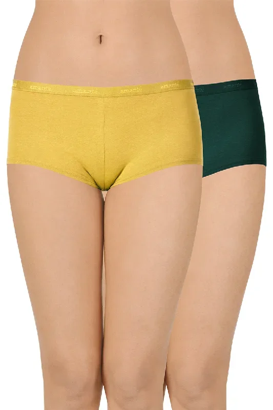 Solid Low Rise Boyshorts (Pack of 2)