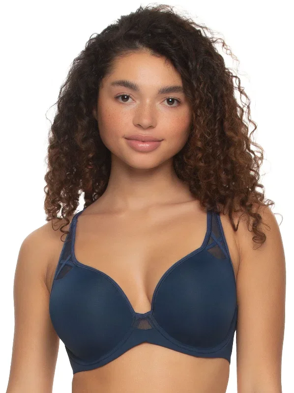 Amaranth Plush T-Shirt Bra w/ Sheer Details