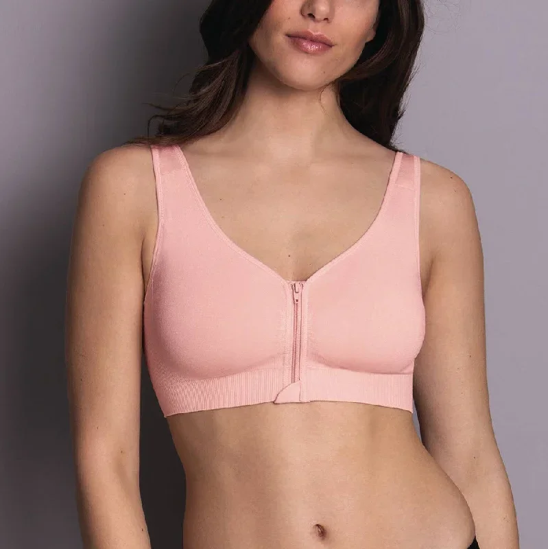 Anita Lynn Lotus Post Mastectomy Wireless Zip Up Bra 5768X