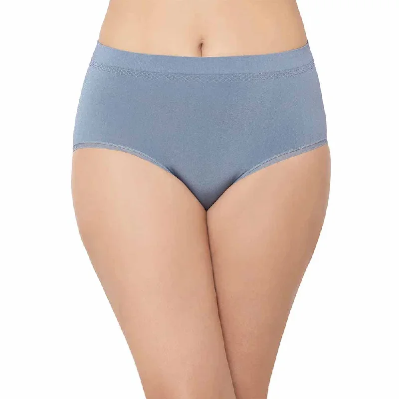 B-Smooth High Waist Full Coverage Everyday Wear Brief Panty - Blue