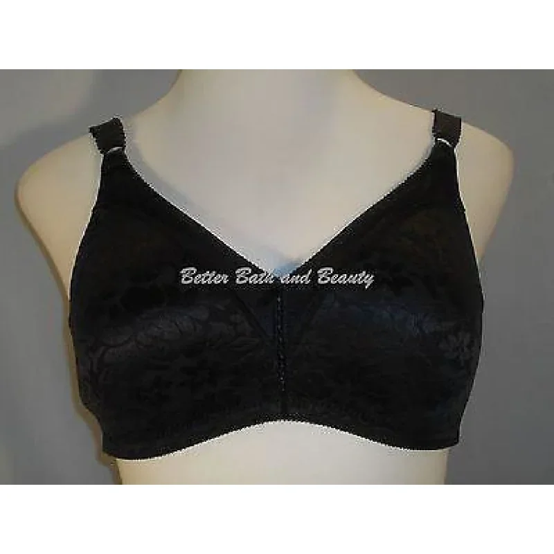 Bali 3372 Double Support Spa Closure Wire Free Bra 40C Black NEW WITH TAGS