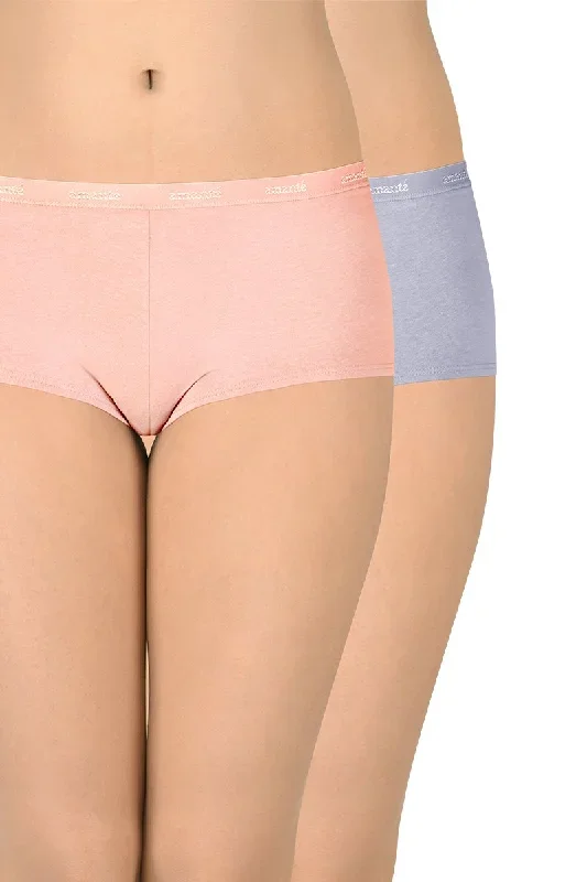 Solid Low Rise Boyshorts (Pack of 2)