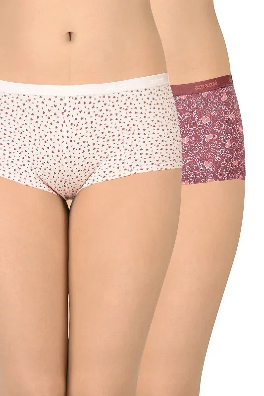 Printed Low Rise Boyshorts (Pack of 2)