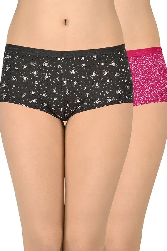 Printed Low Rise Boyshorts (Pack of 2)