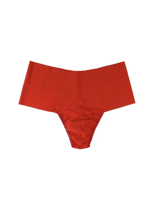 BreatheSoft™ High Rise Thong Dark Persimmon Red