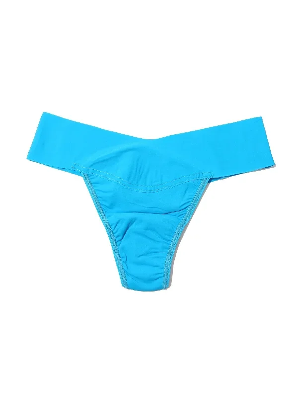 BreatheSoft™ Natural Rise Thong So Cerulean Blue