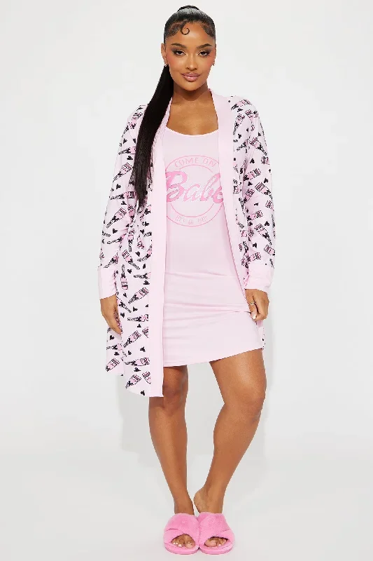 Champagne Babe PJ Robe Set - Pink