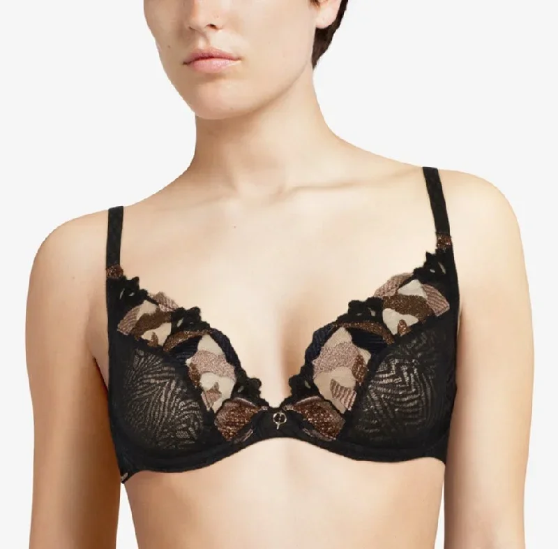 Chantelle Montaigne Black Plunge Unlined Bra 19J1