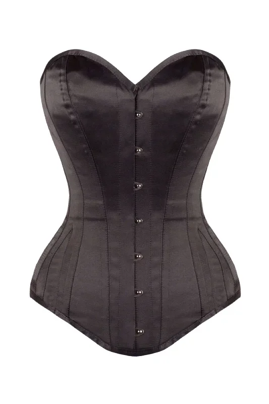 Classic Long Black Waist Taming Corset