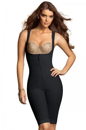 Slimming Braless Body Shaper with Thighs Slimmer in Black or Nude