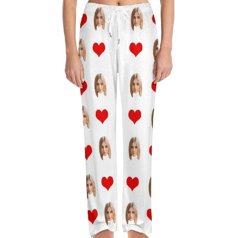 custom-face-with-red-heart-pajama-pants-and-pet-dog-bandana