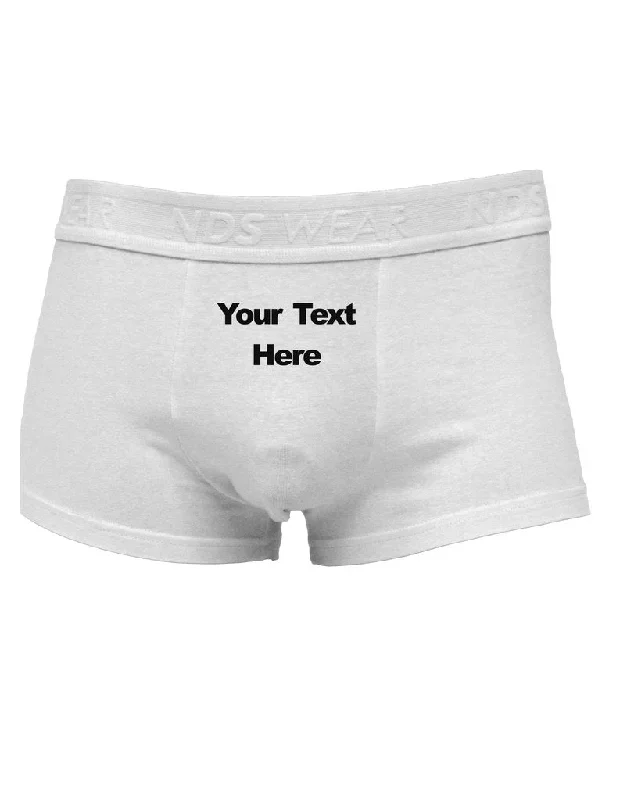 Custom Personalized Front and Back Text and Image Men's Trunk Underwear