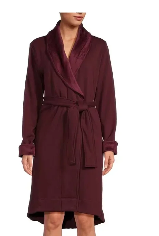 Duffield Ii Shawl Collar Wrap Robe In Wild Grape