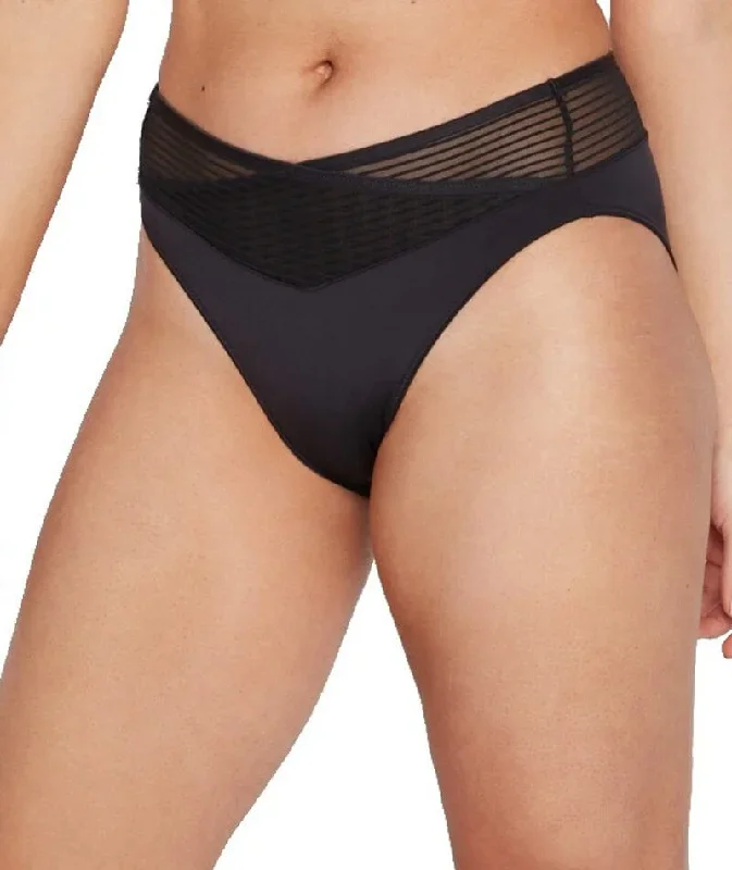 Fayreform Perfect Lines High Cut Brief - Black