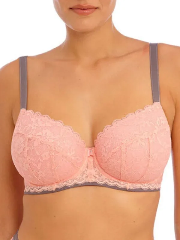 Offbeat Padded Half Cup Bra - Rosehip