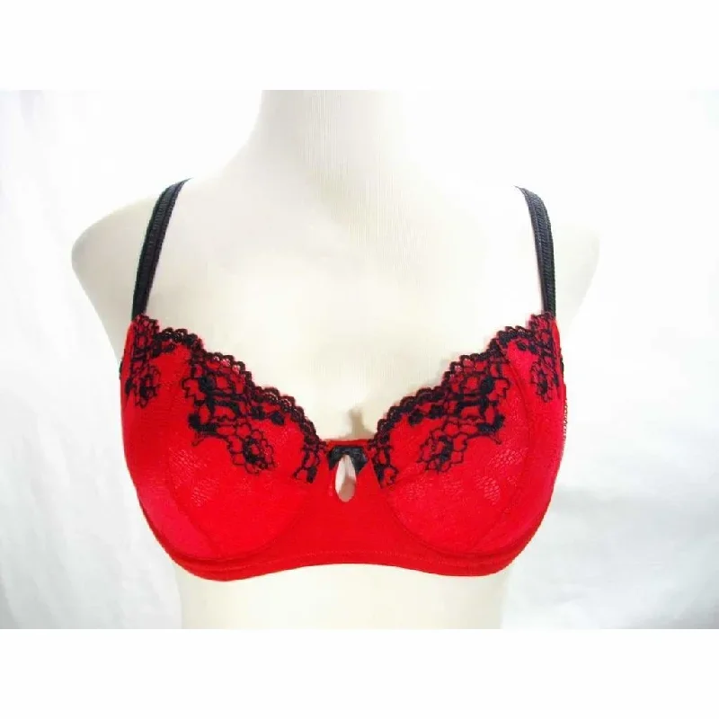 Jezebel 10039 Demeure Unlined Balconette UW Bra 38C Red