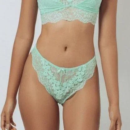 Kilo Brava Lace & Mesh High Leg Bikini 12027