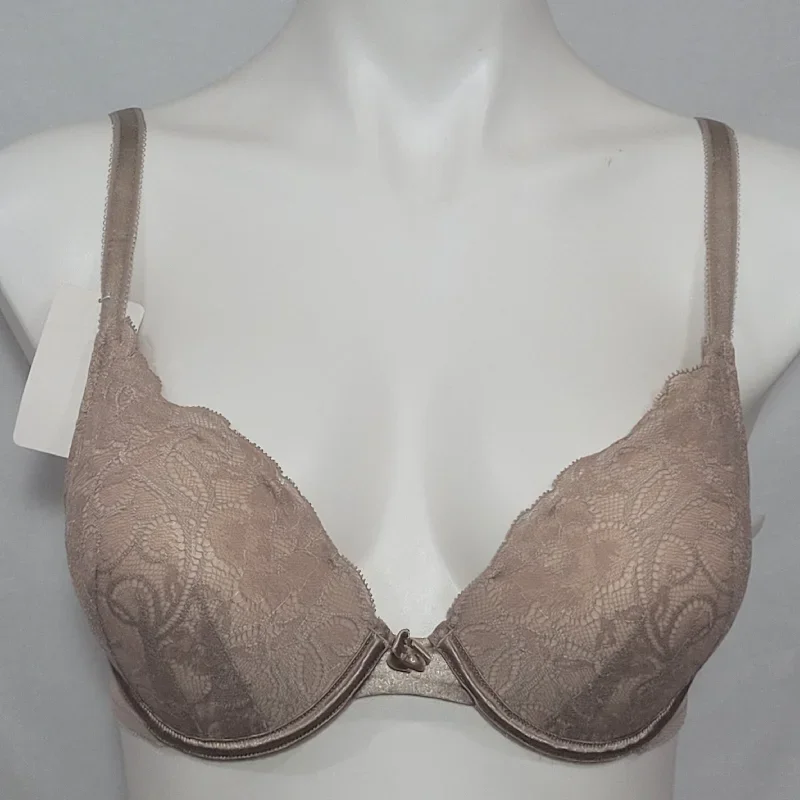 Lily of France 2131701 Soiree Extreme Ego Boost Lace UW Bra 34A Nude NWT