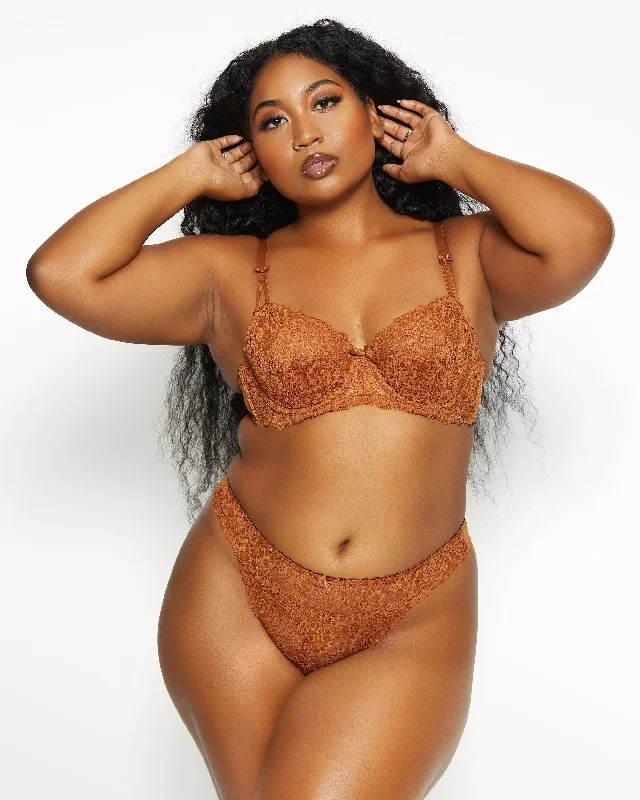 Love, Vera Nude Bra & Panty Set Butter Toffee Curvy