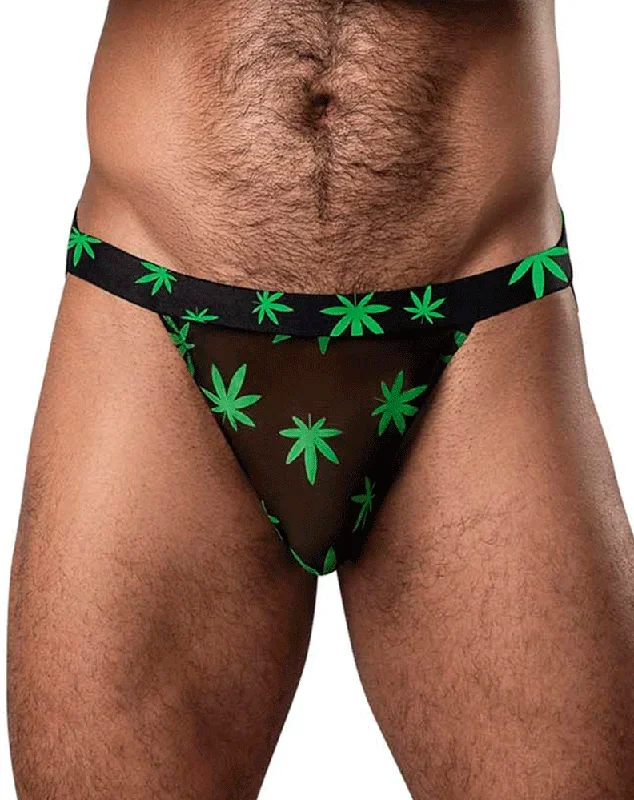 Male Power 390-294 Hazy Dayz Jock Pot Leaf