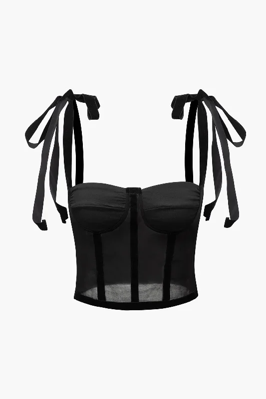 Tie Strap Corset Cami Top