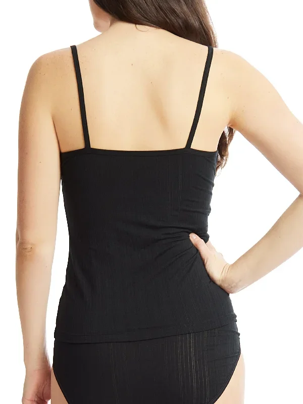 MellowLuxe Square Neck Cami Black