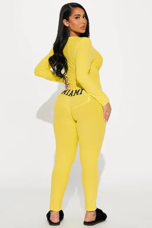 Miami PJ Jumpsuit Onesie - Yellow