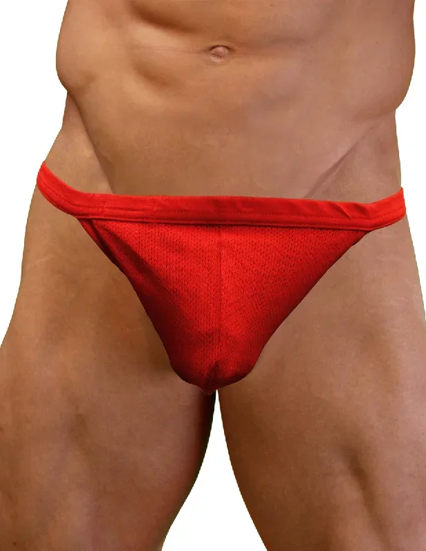 BLOWOUT SALE! Sale: NDS Wear Men's Cotton Mesh G-string in Red