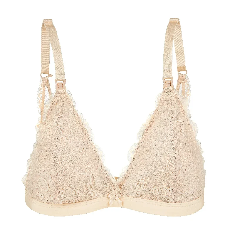 Nude Lace Nursing Bralette 2.0