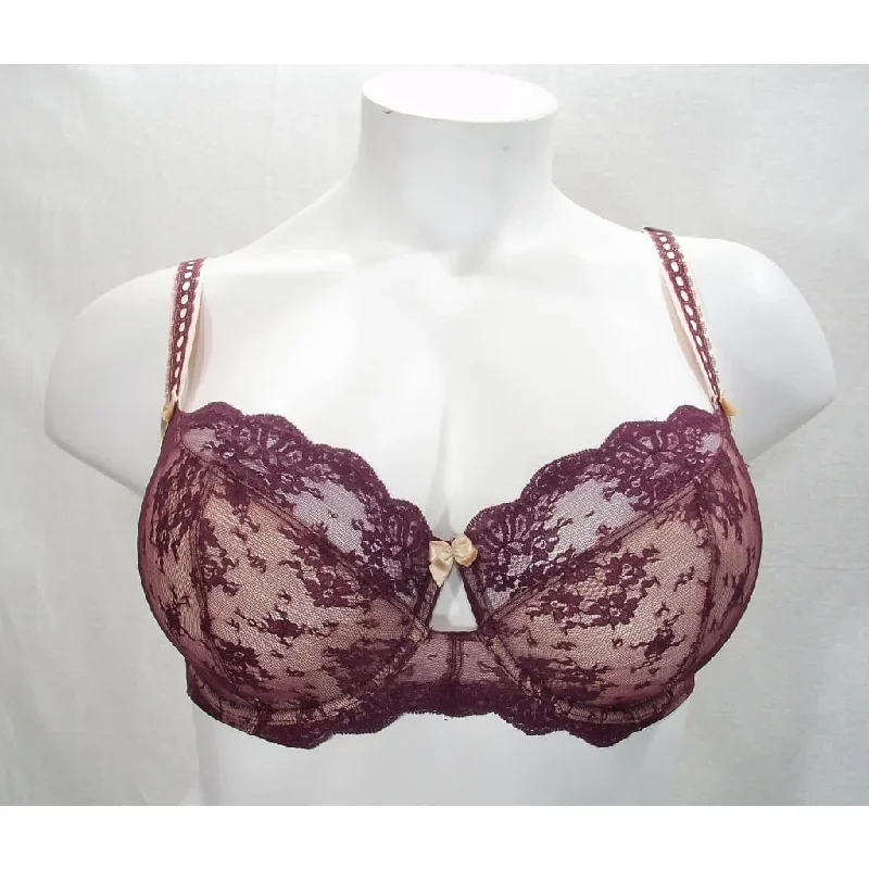 Paramour 115005 by Felina Captivate Unpadded 3 Part Cup UW Bra 32D Grape Wine