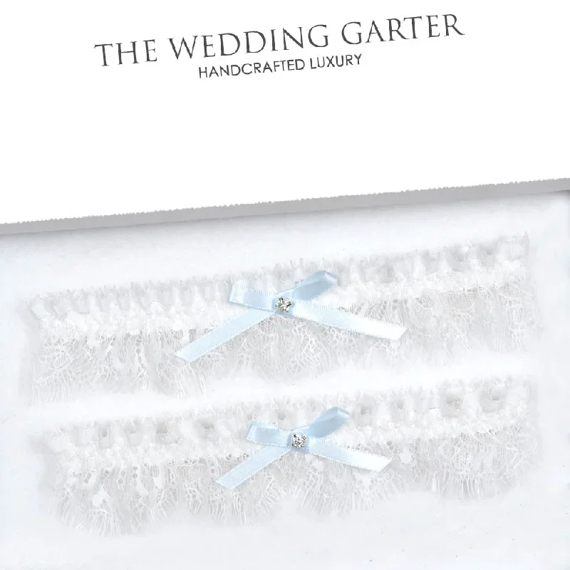 Paris Eyelash Lace Wedding Garter Set