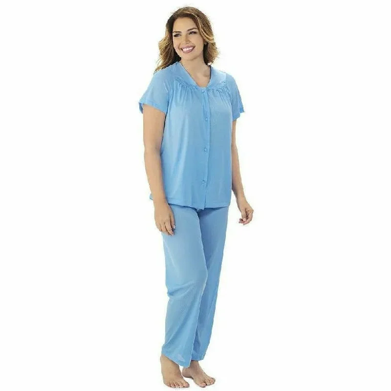 Plus Size Short Sleeve Long Pyjama Set