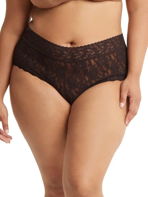 Plus Size Signature Lace Boyshort Chocolat Noir Brown