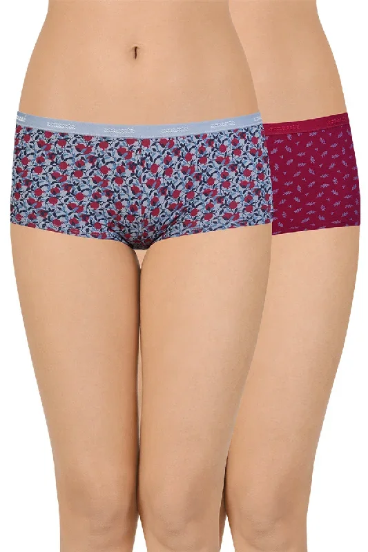 Printed Low Rise Boyshorts (Pack of 2)