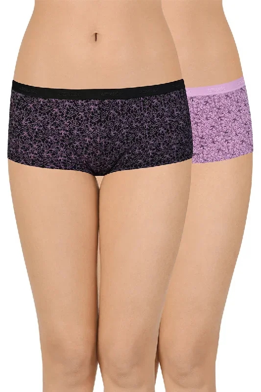 Printed Low Rise Boyshorts (Pack of 2)