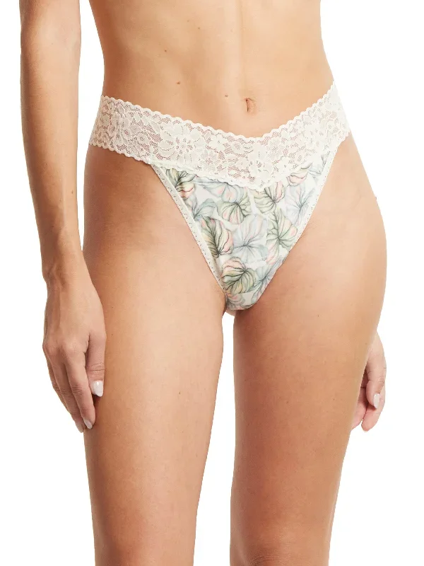 Printed DreamEase™ Original Rise Thong Begonia Leaf