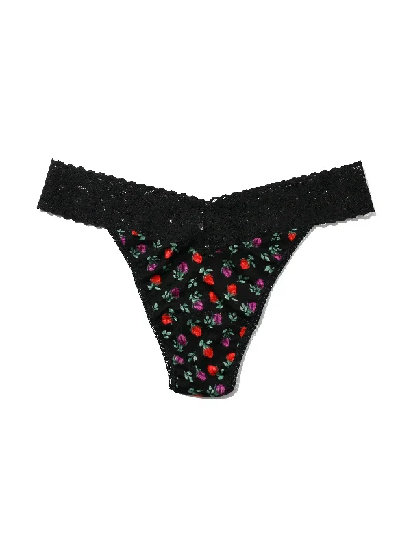 Printed DreamEase™ Original Rise Thong English Rose