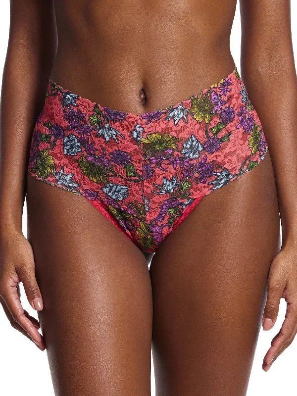 Printed Retro Lace Thong Wonderland Blooms