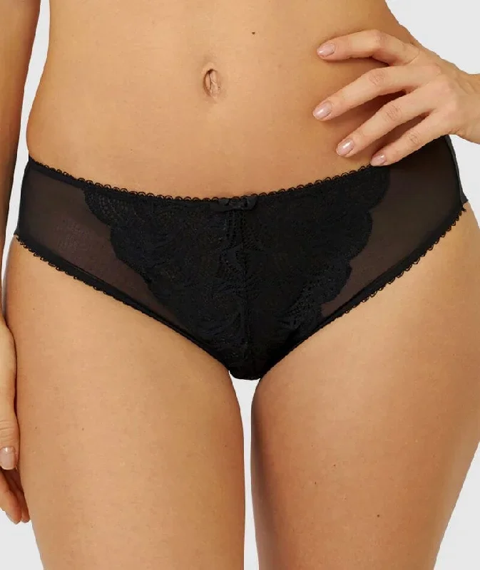 Sans Complexe Ariane Classic Lace & Microfiber Brief - Black