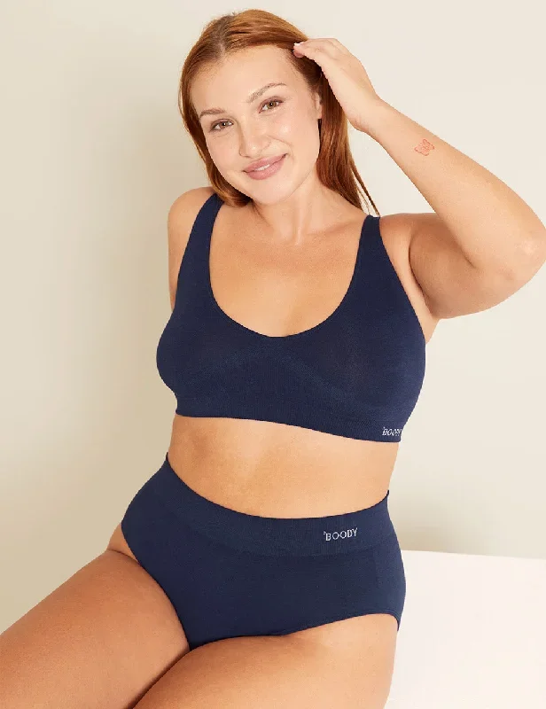 Shaper Crop Bra - Navy