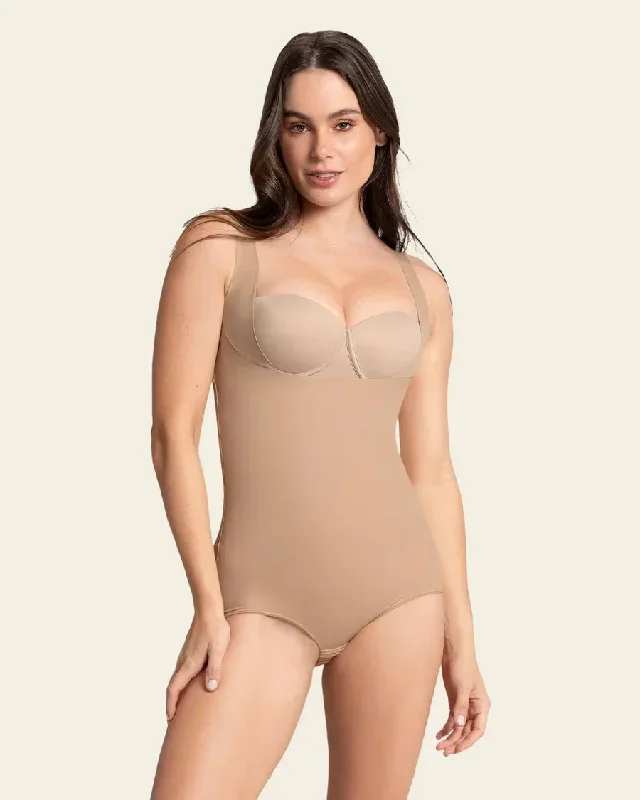 Plunge Back Classic Sculpting Body Shaper Golden Beige