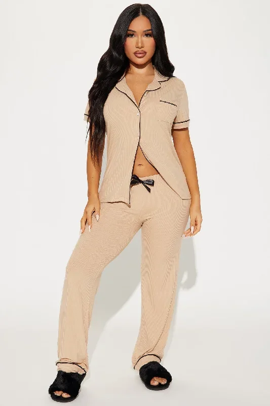 Snuggle Me PJ Pants Set - Tan