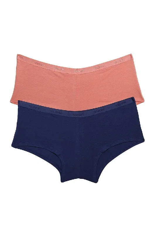 Low Rise Solid Boyshorts (Pack of 2)