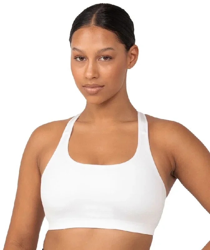 Triumph Triaction Seamfree Wire-free Crop Top Bra - White