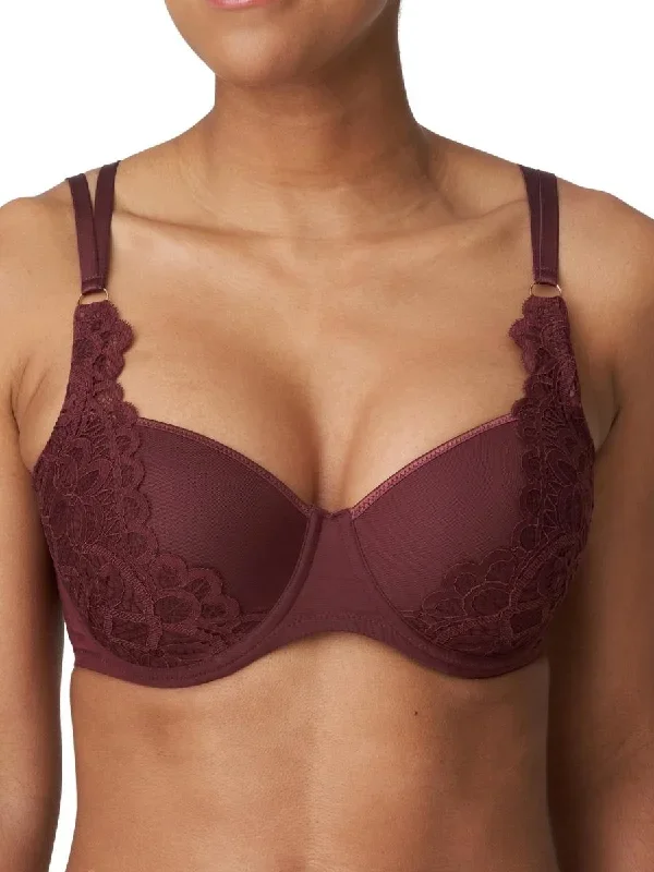 Twist First Night Padded Balcony Bra - Merlot