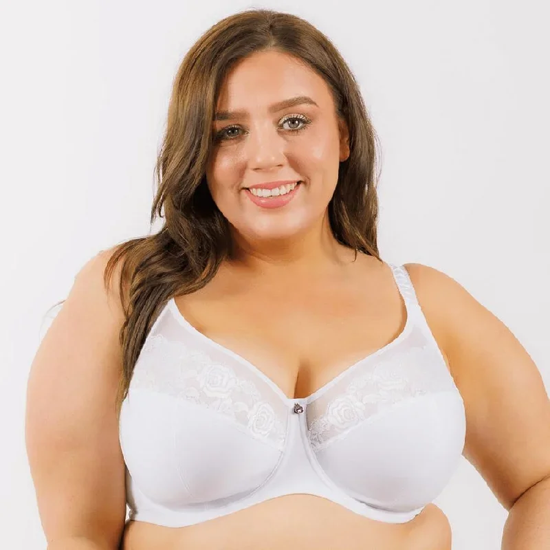 Madeline Premium Support Bra - White