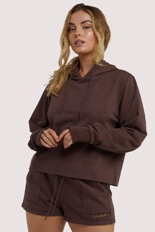 Brown Hooded Top